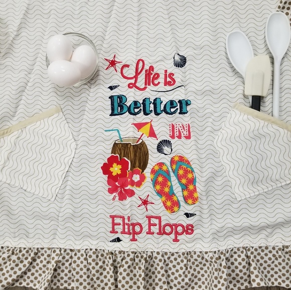 HANDMADE (by me) APRON Life's Better At The Beach - Picture 7 of 8